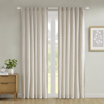 Madison Park Clipped Jacquard Light Filtering Rod Pocket